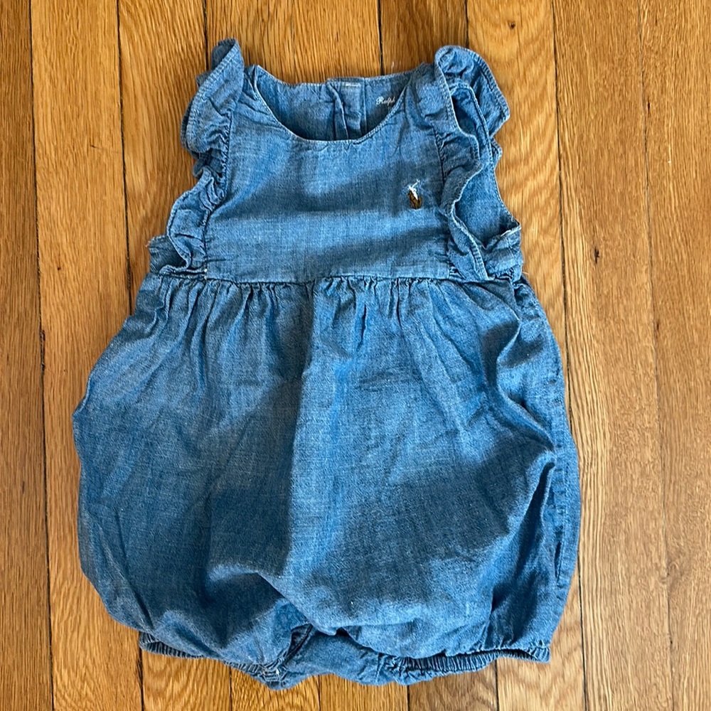Ralph Lauren Chambray Bubble Romper